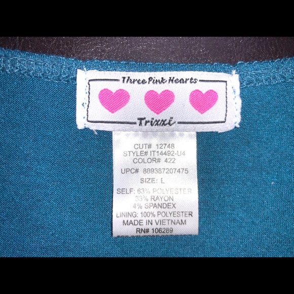 Women’s Teal Ruched Blouse - Picture 4 of 4